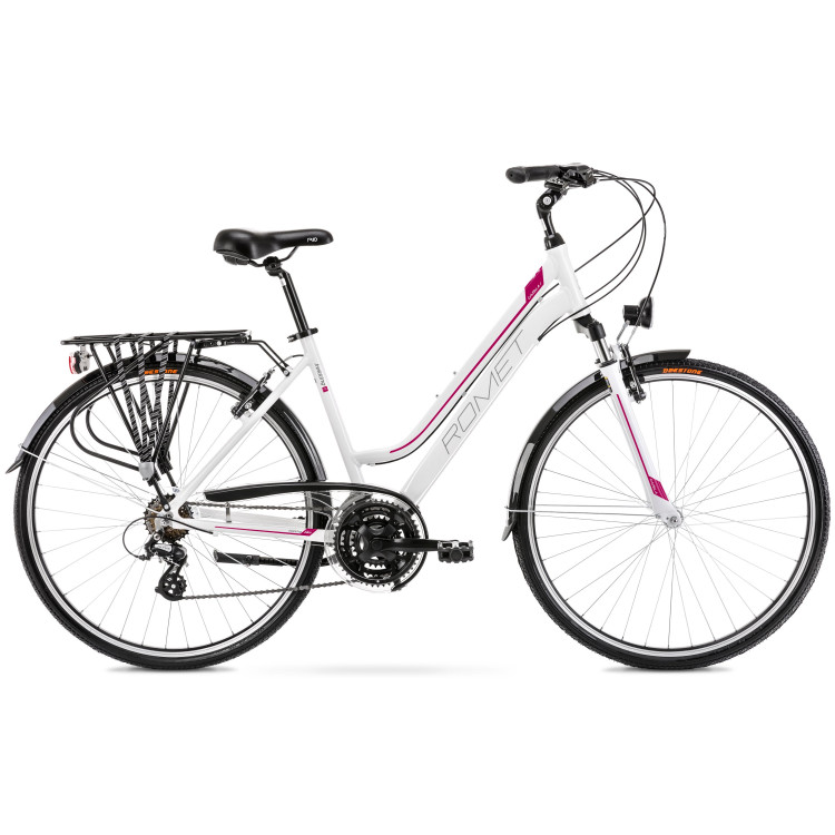 Trekingový bicykel 28" Romet Gazela 1 bielo-ružový hliníkový 17"
